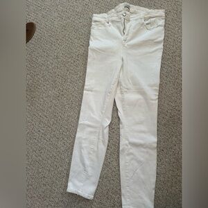 Good American crop white jeans